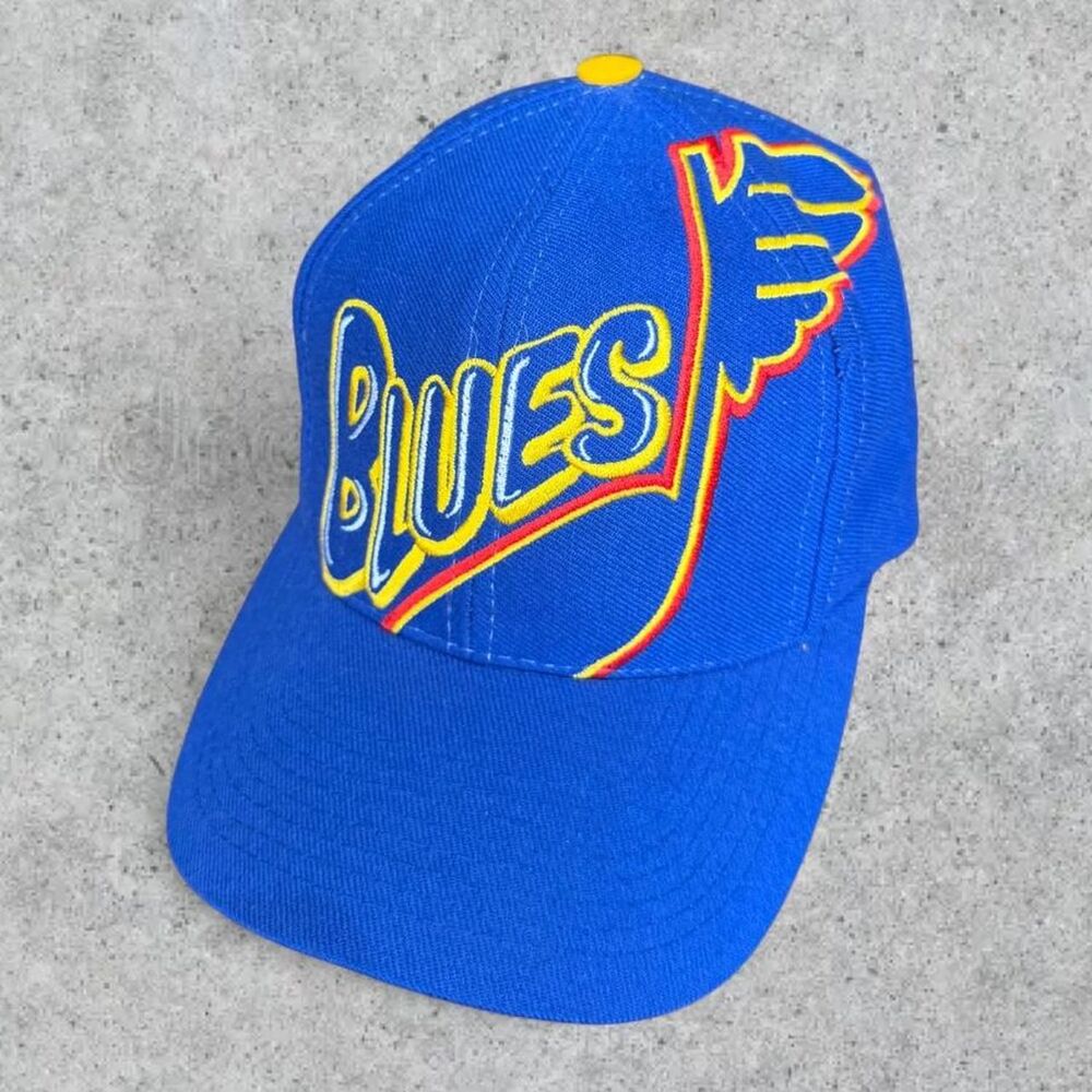 Vintage 90’s St. Louis Blues Hockey The Game Big Logo Snapback Hat - Picture 2 of 8